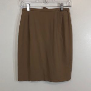 Burberry 100% Wool Beige Classic Pencil Skirt